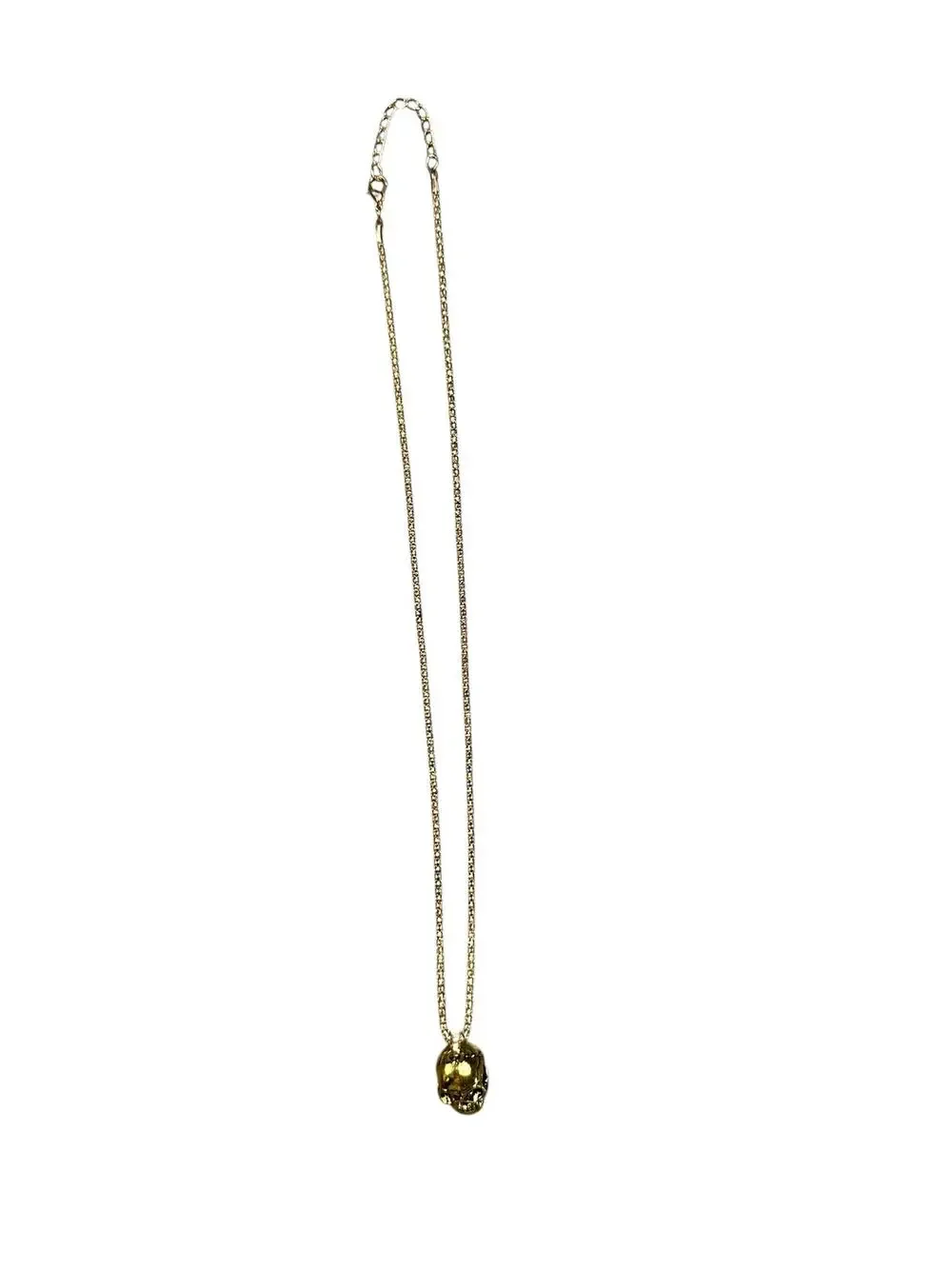 Andrew Christian Skull Necklace Gold — One Size